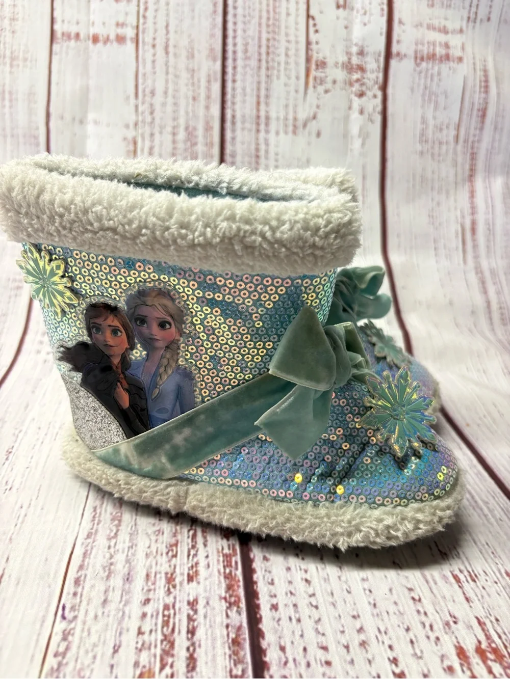 Disney Frozen Light Blue Kids Slippers